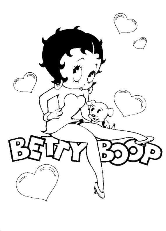 Coloriage Betty Boop 8