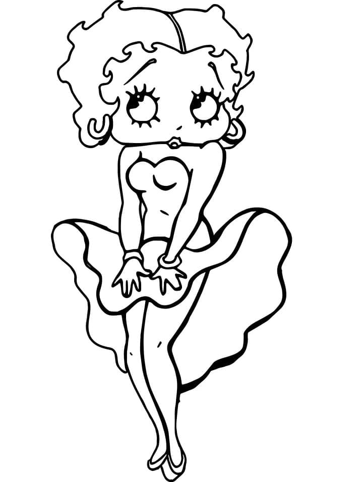 Coloriage Betty Boop 9