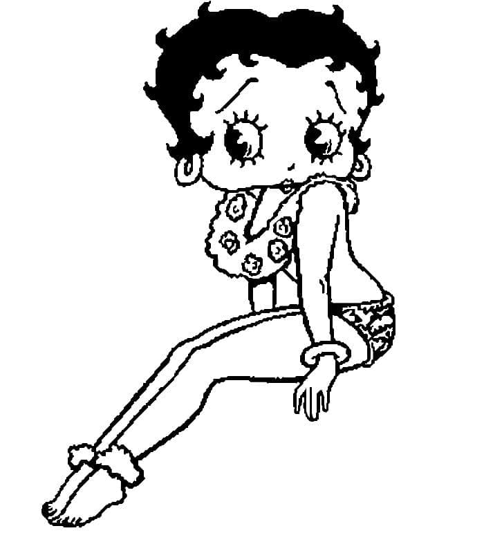 Coloriage Betty Boop Très Mignonne