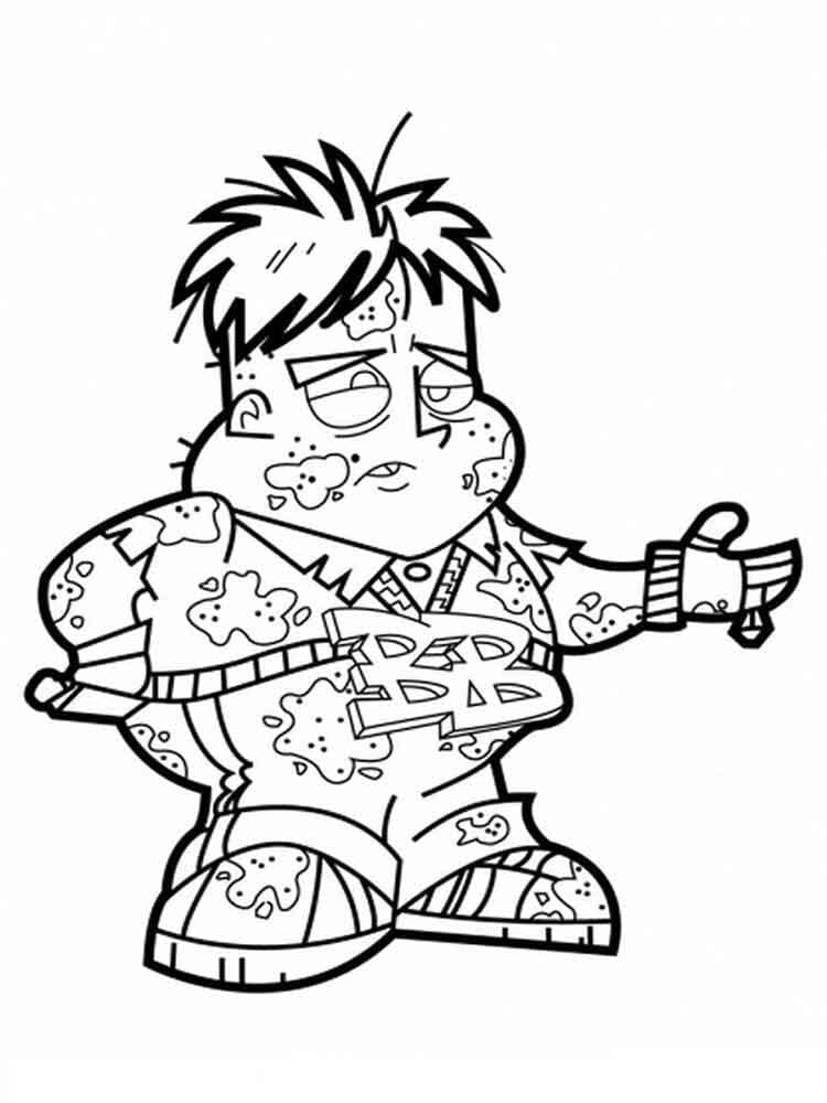 Bling Bling Boy de Johnny Test coloring page