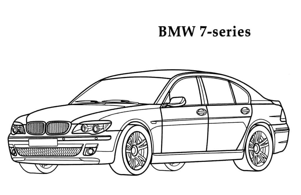 BMW 7 Series coloring page