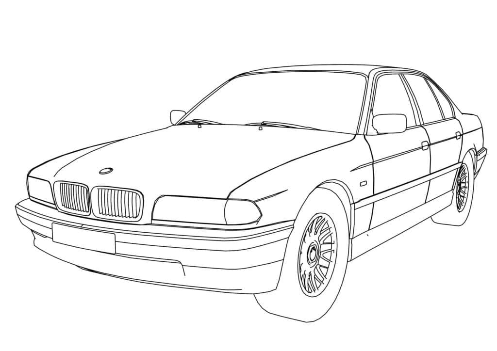 BMW 750 coloring page