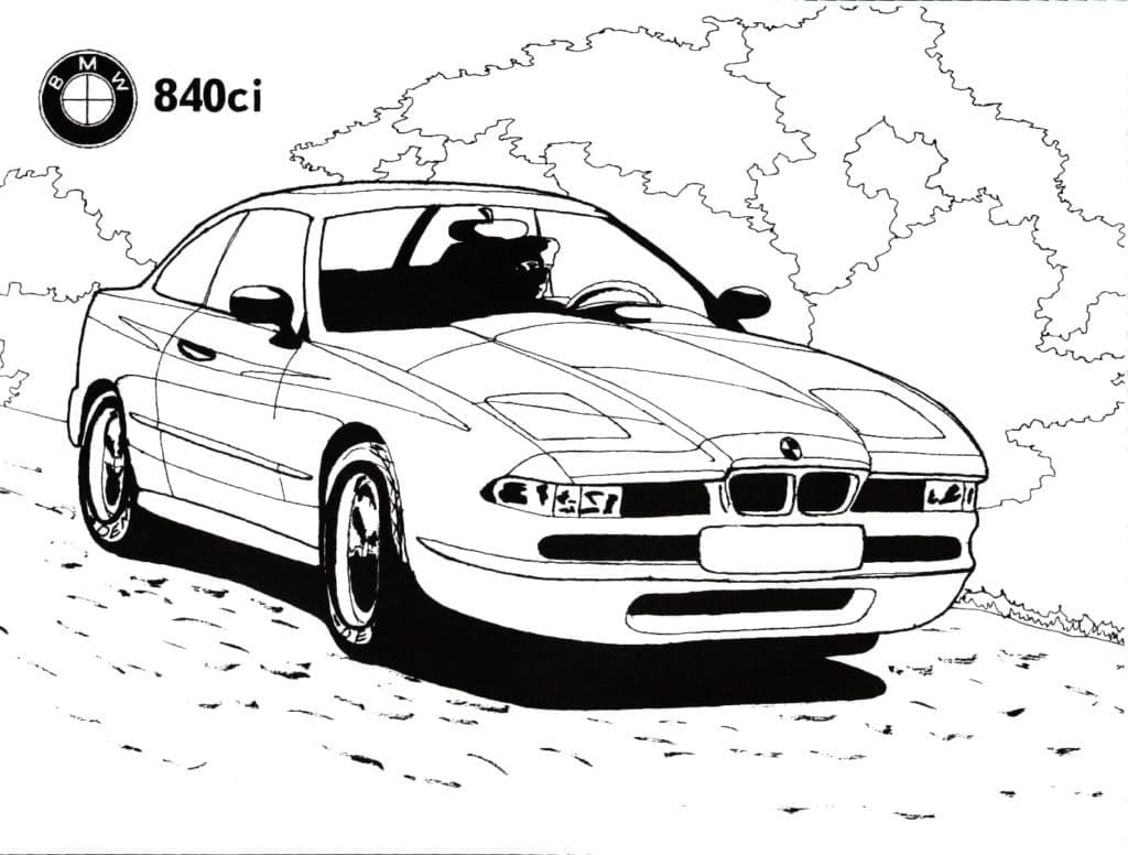 BMW 840ci coloring page