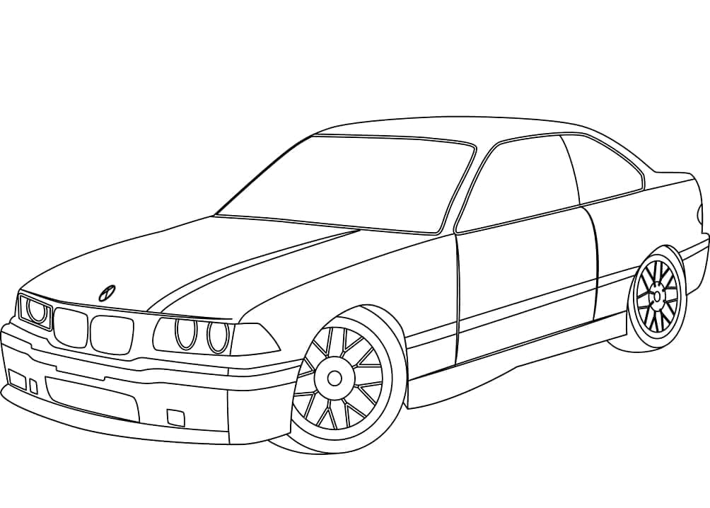 BMW E36 coloring page