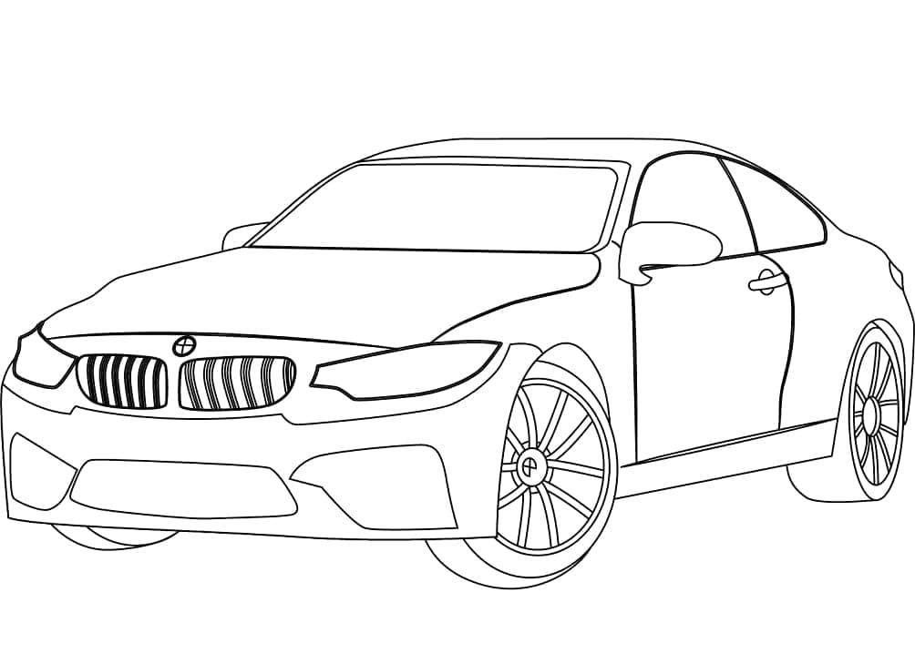 BMW M4 coloring page