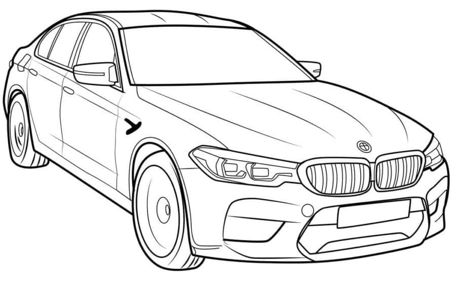 BMW M5 coloring page