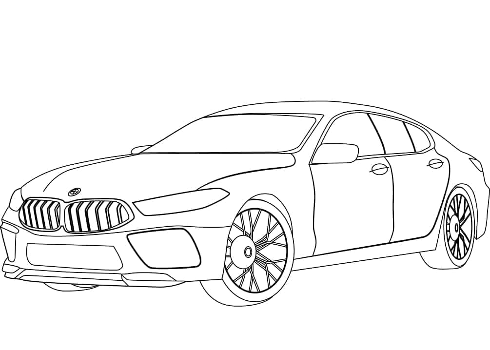 BMW M8 coloring page