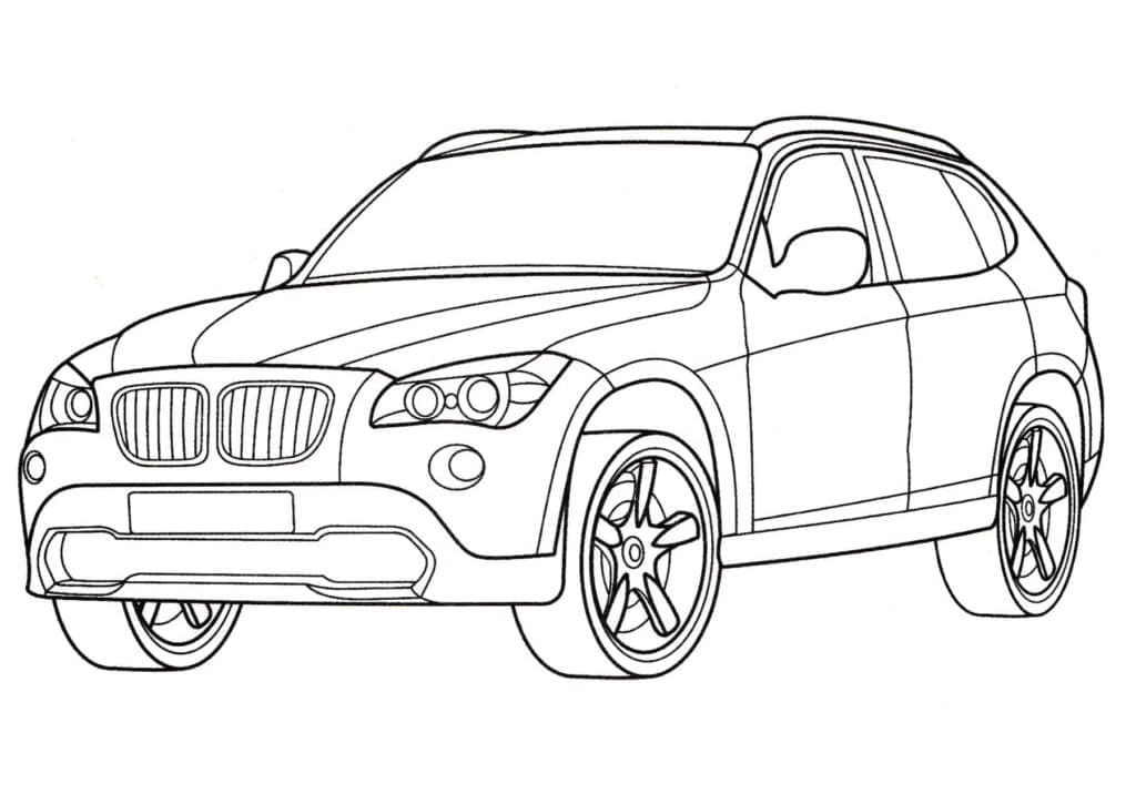 BMW X1 coloring page