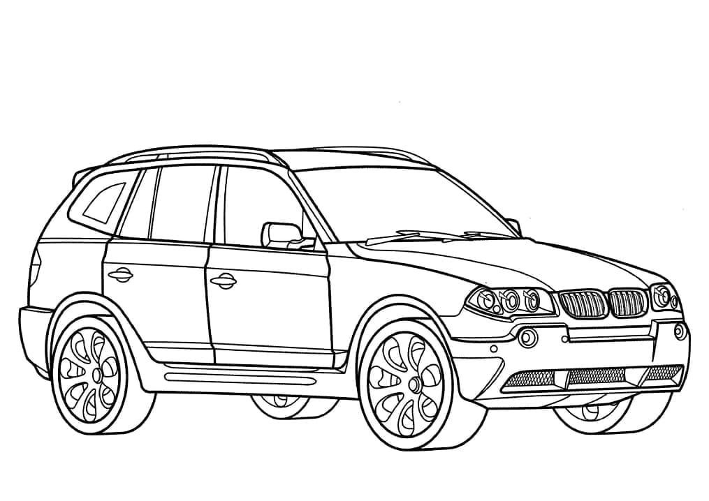 BMW X3 coloring page