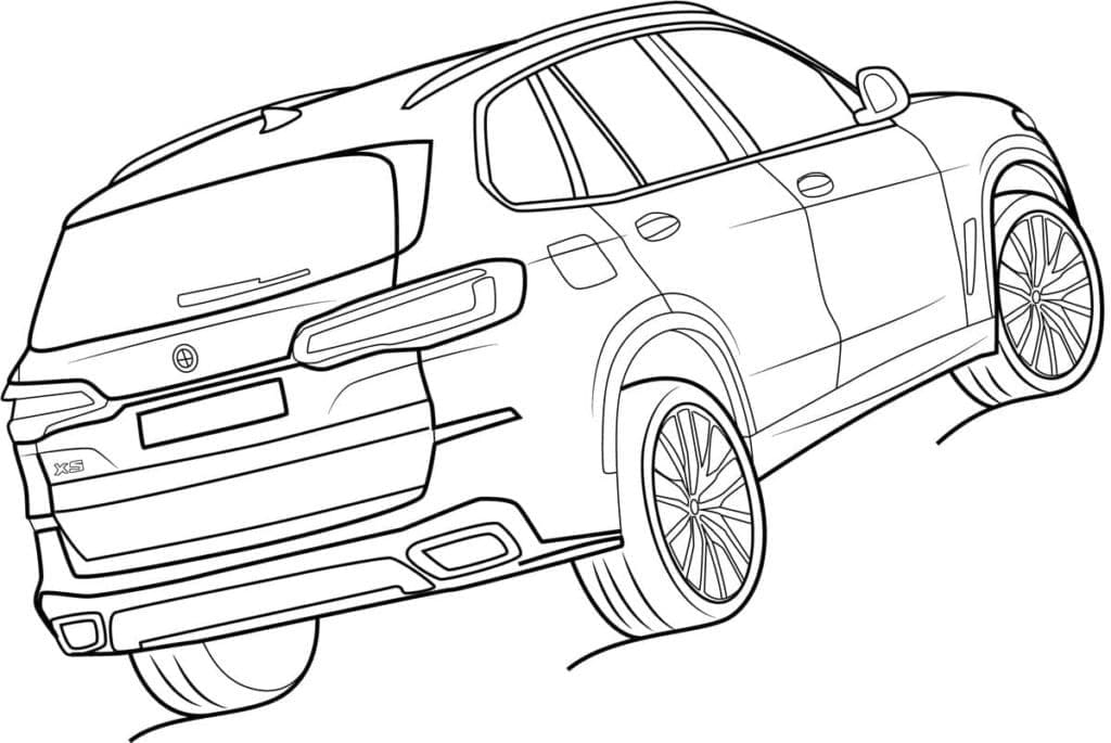 BMW X5 Bil coloring page