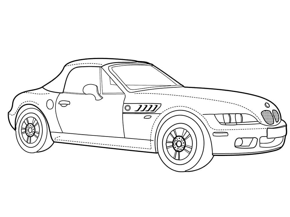 BMW Z3 coloring page