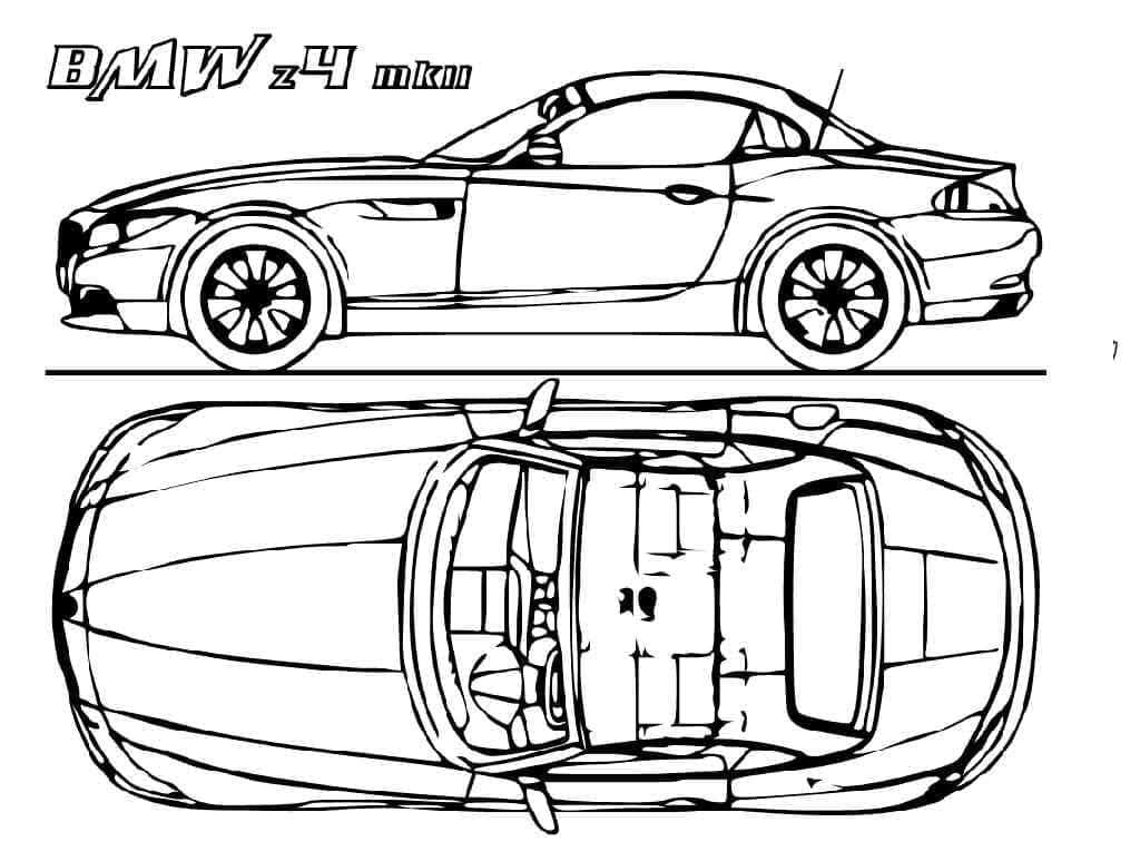 BMW Z4 coloring page