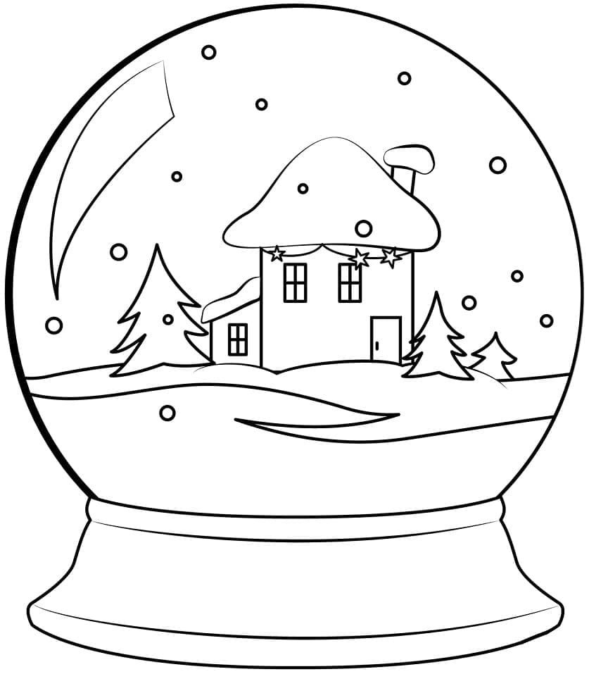 Boule à Neige de Noël coloring page