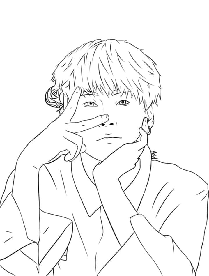 BTS 10 coloring page