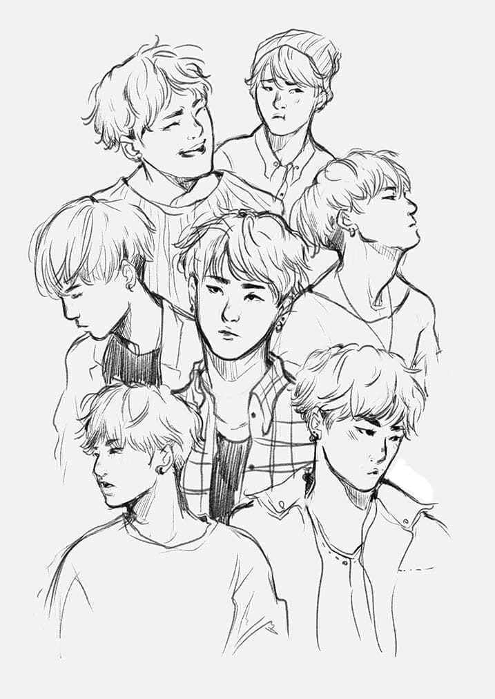 BTS 12 coloring page