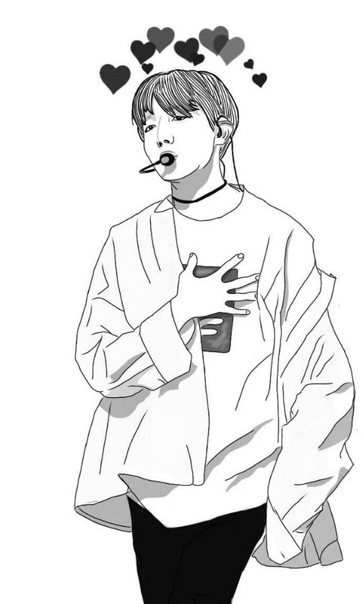 BTS 17 coloring page
