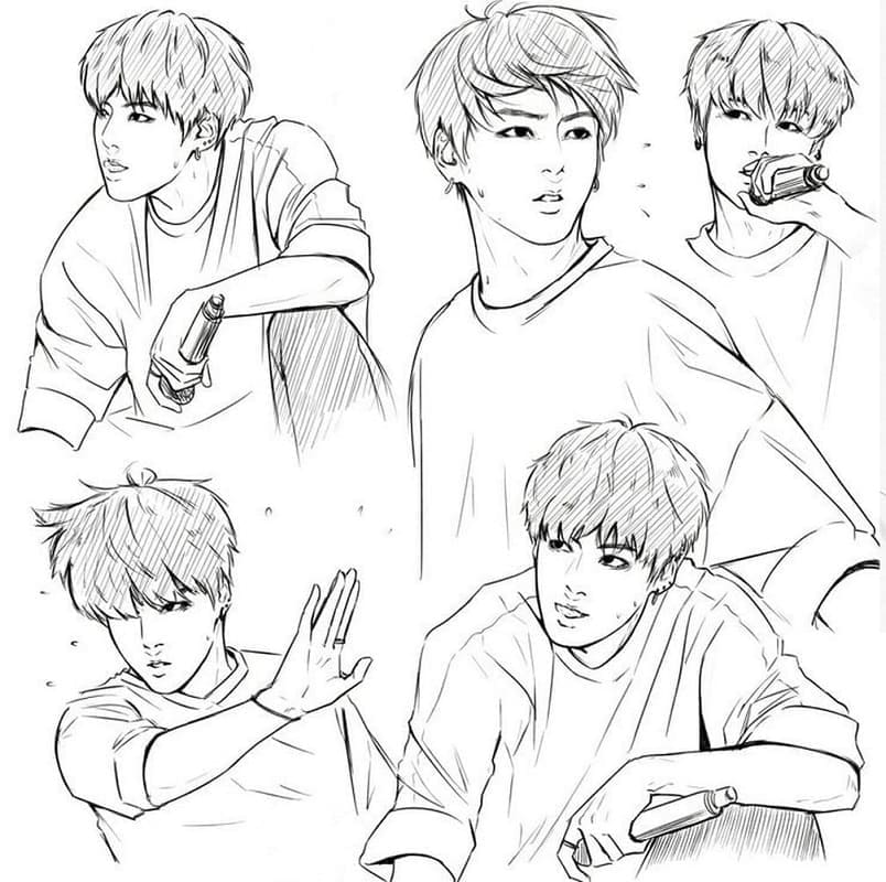 BTS 2 coloring page