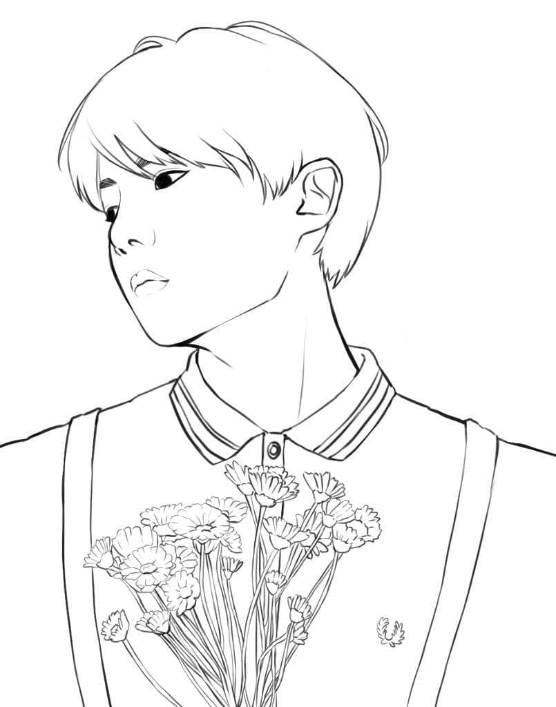 BTS 20 coloring page