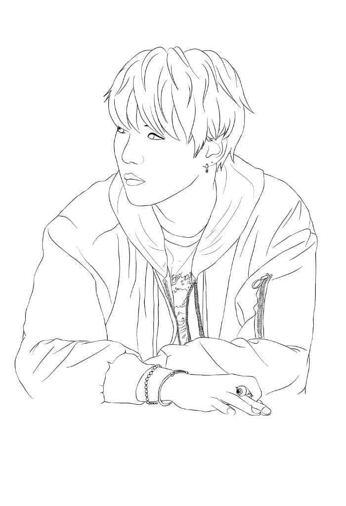 BTS 21 coloring page