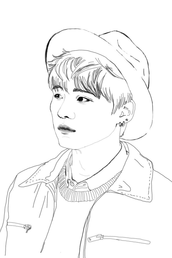 BTS 22 coloring page