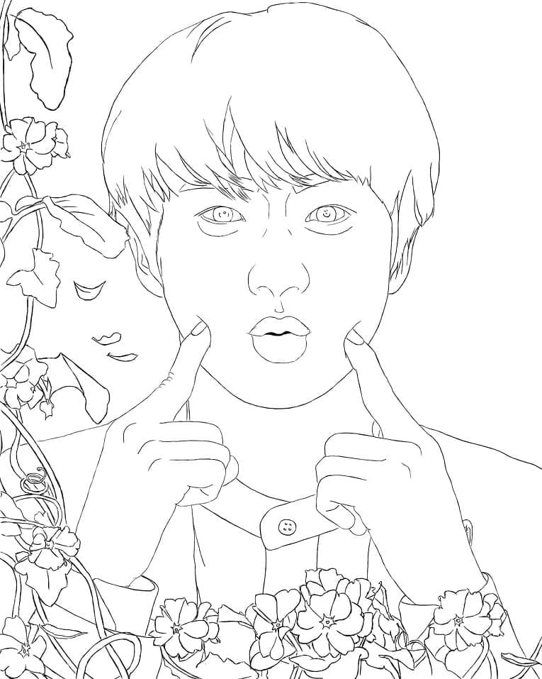 BTS 23 coloring page