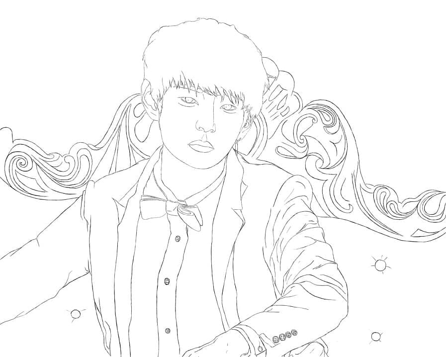 BTS 24 coloring page