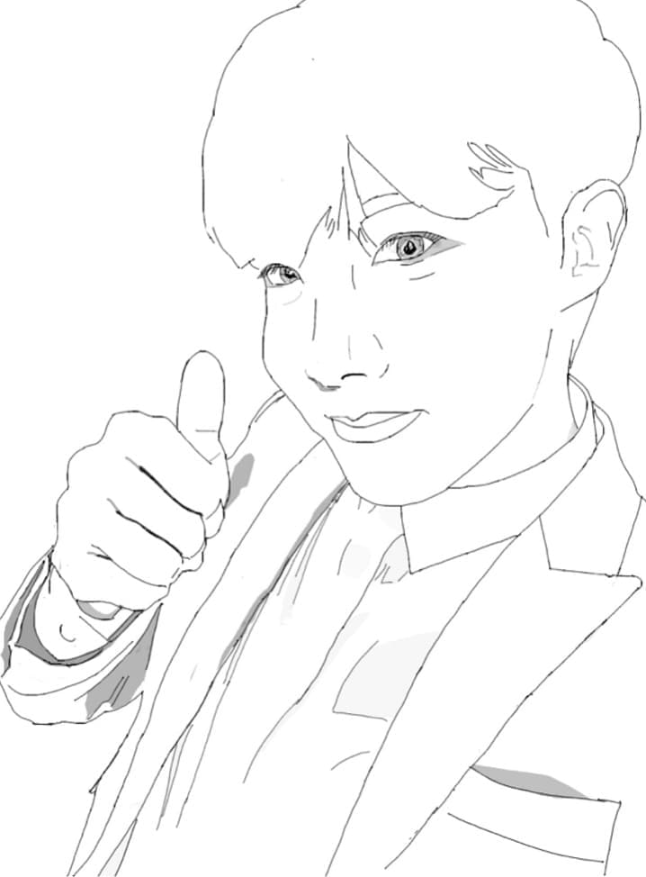 BTS 25 coloring page