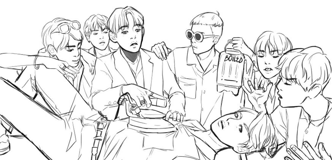 BTS 26 coloring page