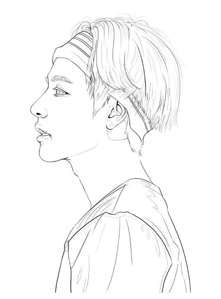 BTS 4 coloring page