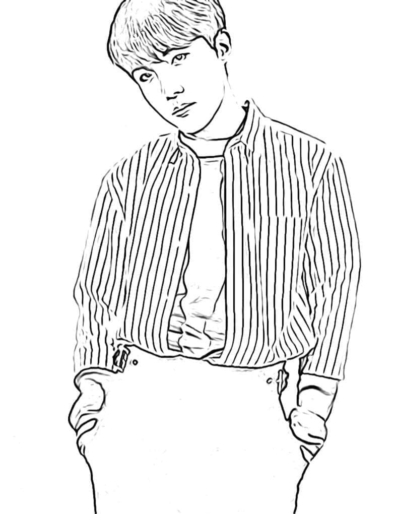 BTS 5 coloring page