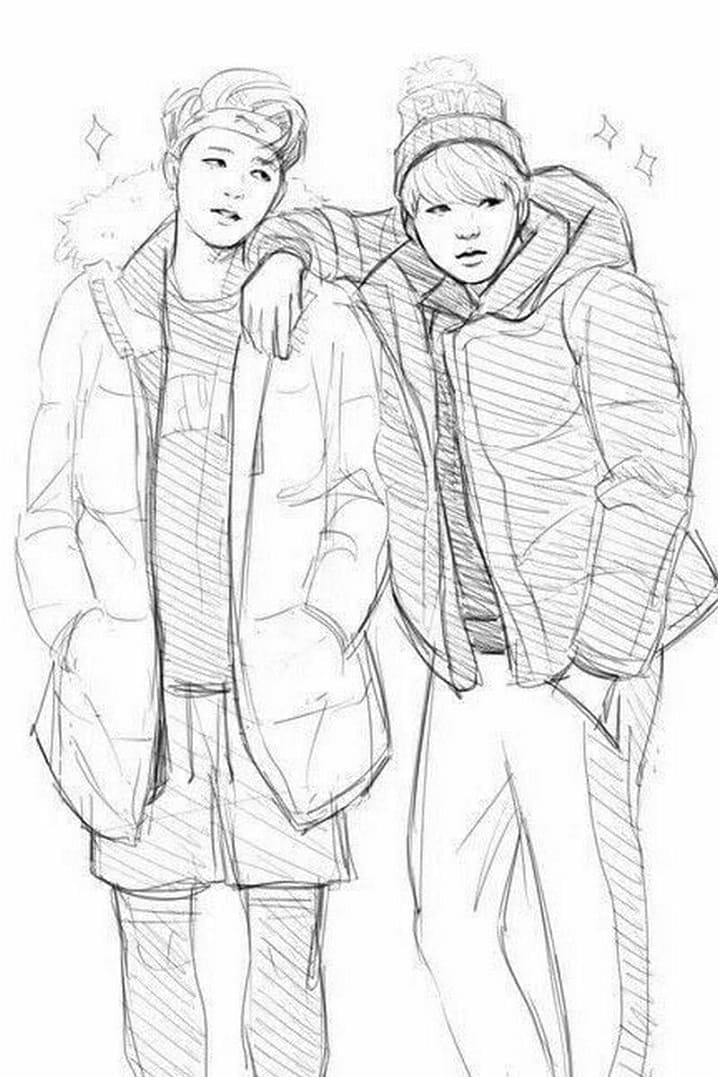 BTS 7 coloring page