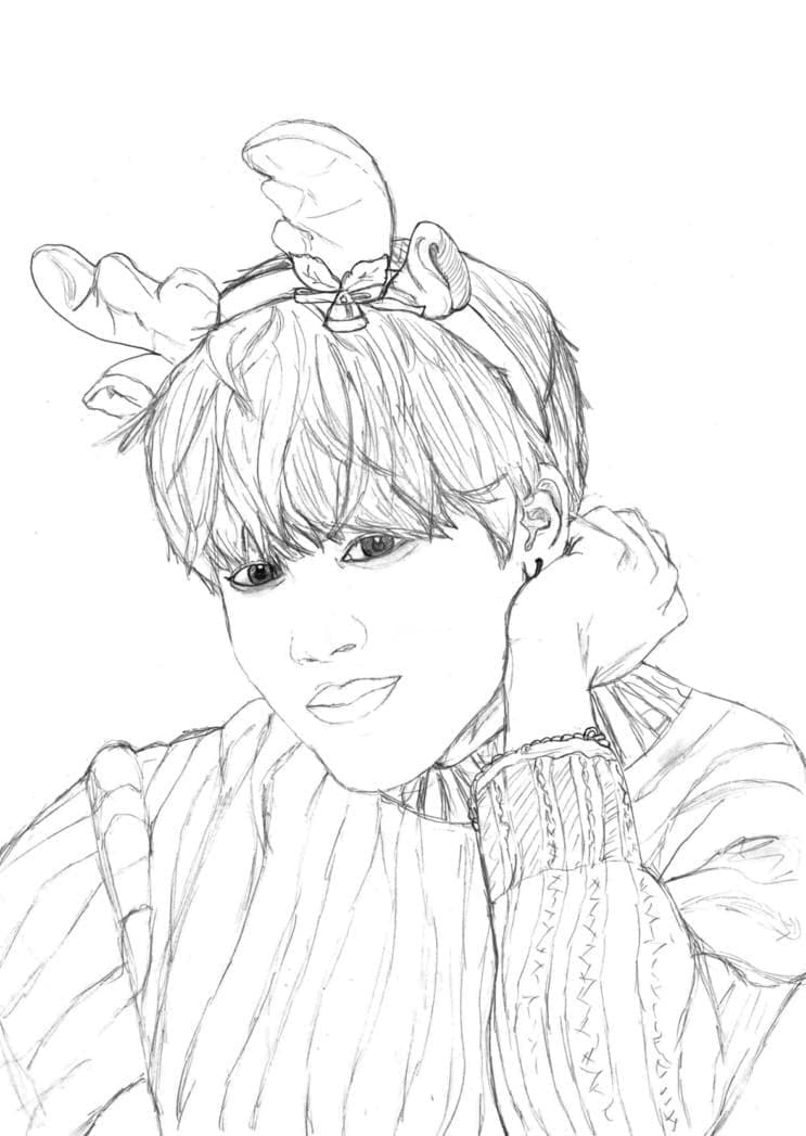 BTS 8 coloring page