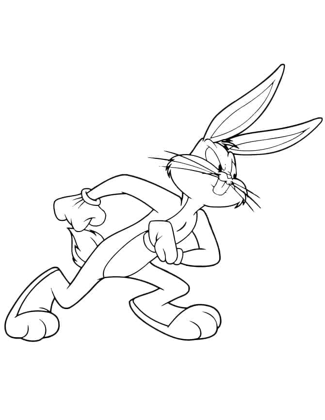 Coloriage Bugs Bunny en Colère