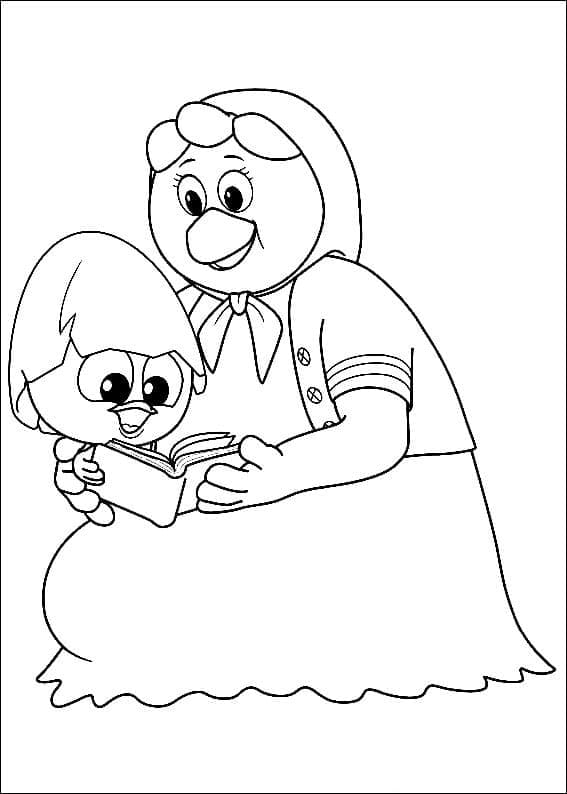 Calimero et Maman coloring page