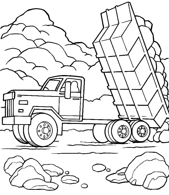 Camion Benne Gratuit Pour les Enfants coloring page