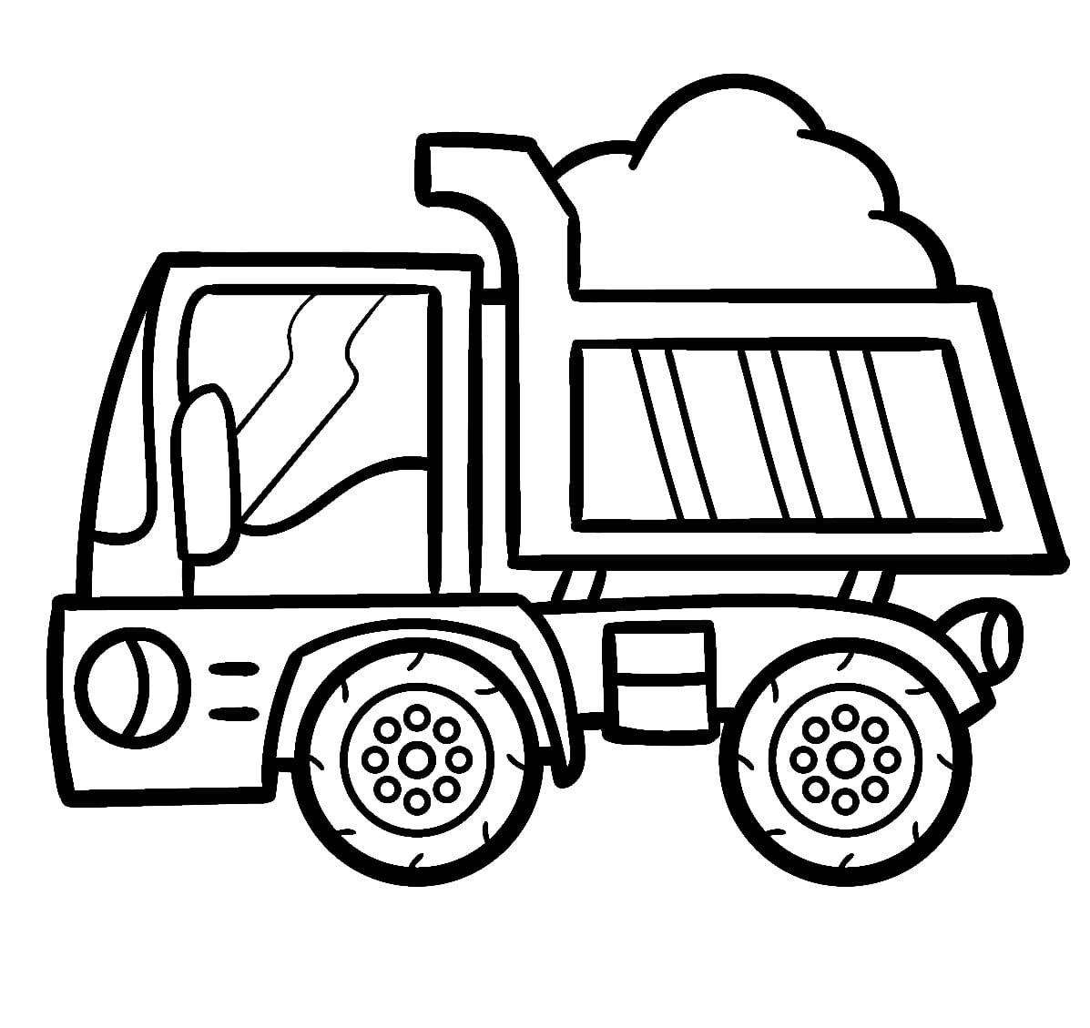 Coloriage Camion Benne Imprimable