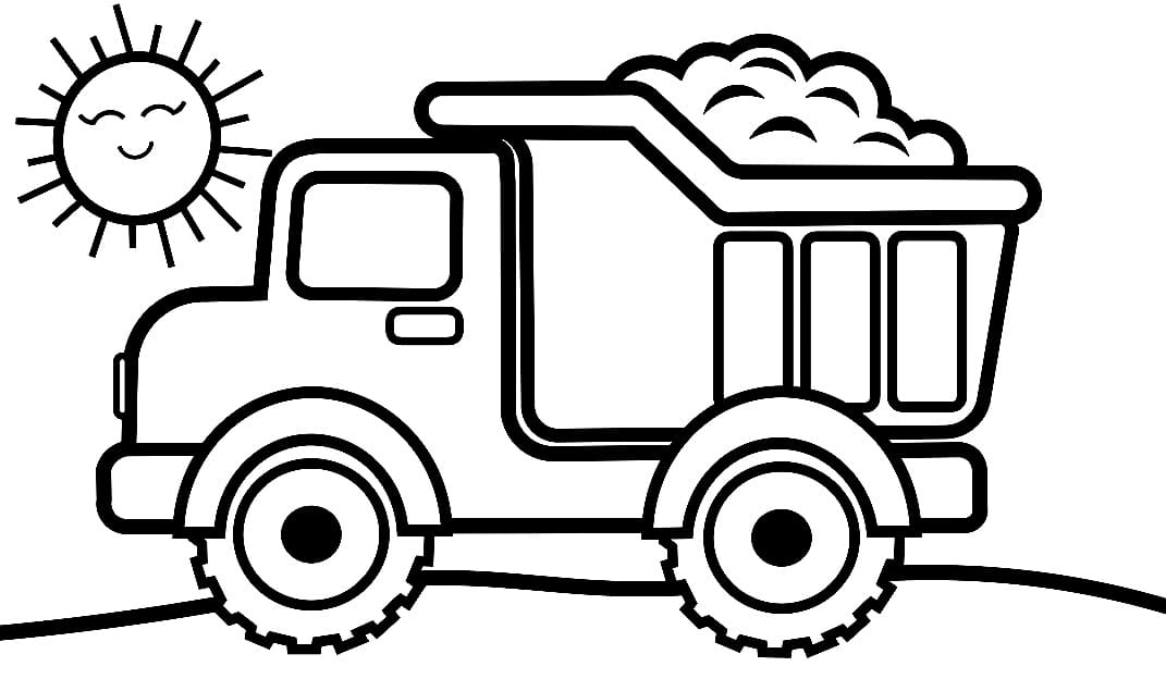 Camion Benne Mignon coloring page