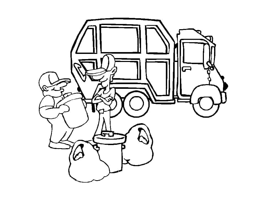 Camion Poubelle 9 coloring page