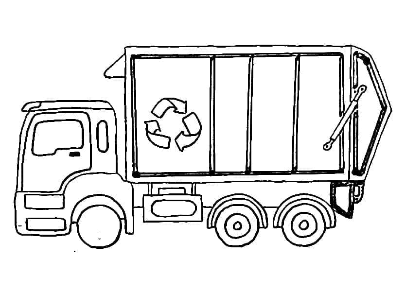 Camion Poubelle Imprimable coloring page