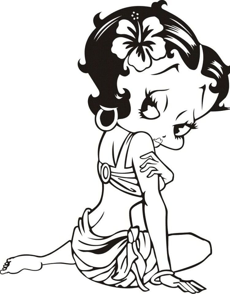 Charmante Betty Boop coloring page