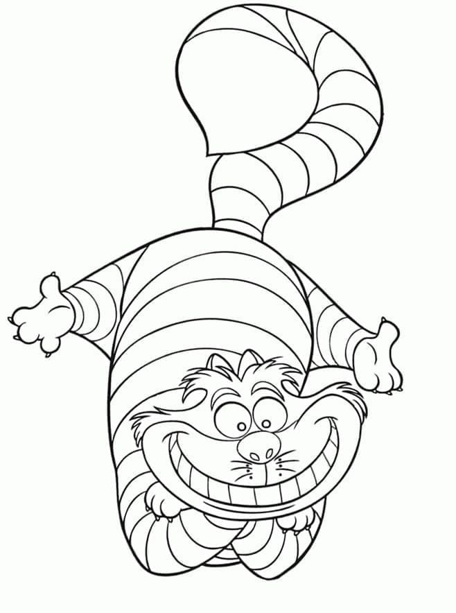 Chat du Cheshire coloring page