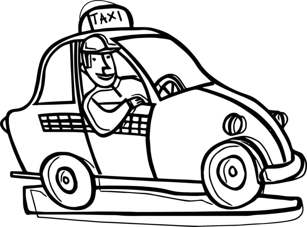 Chauffeur de Taxi coloring page