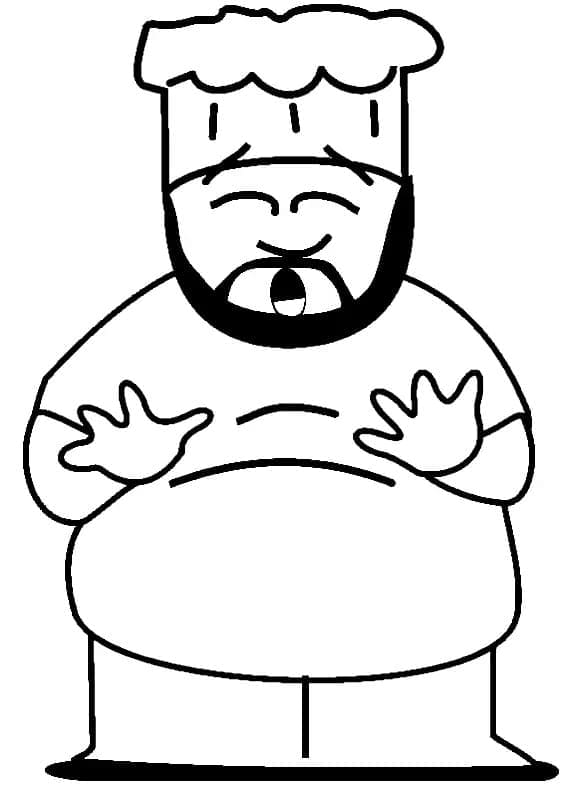Chef de South Park coloring page