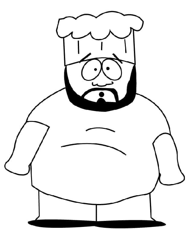 Chef South Park coloring page