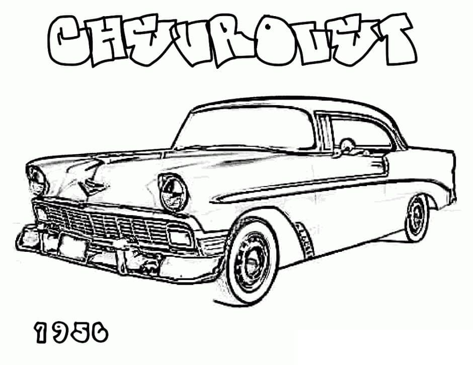 Coloriage Chevrolet 1956