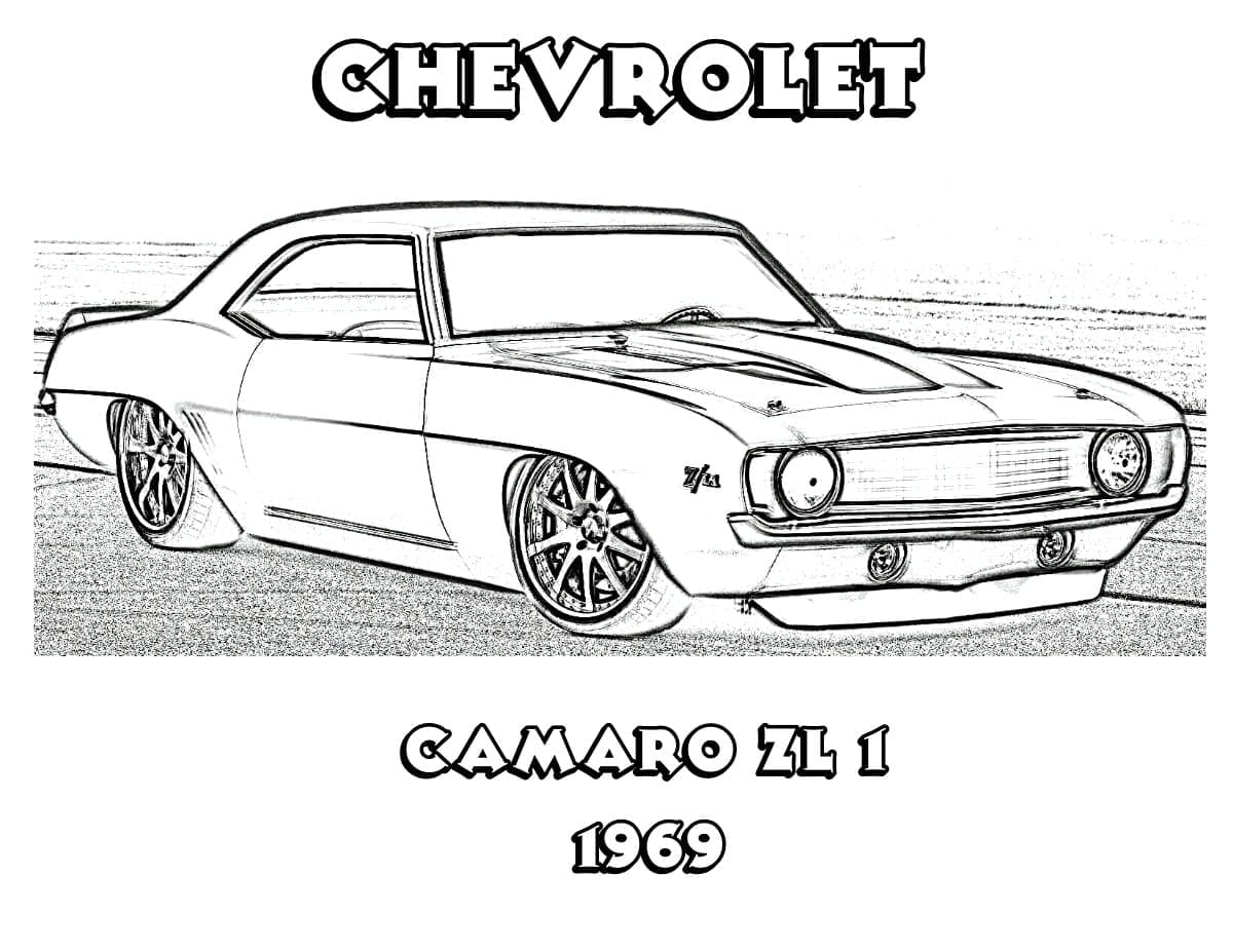 Chevrolet Camaro Zl1 coloring page