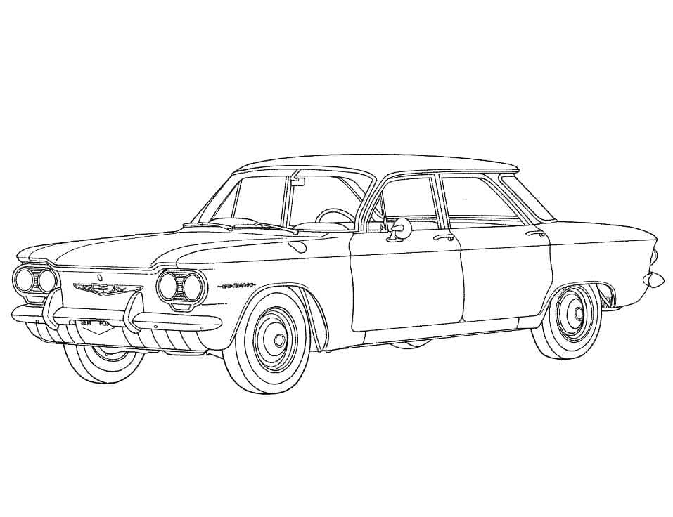 Chevrolet Corvair coloring page