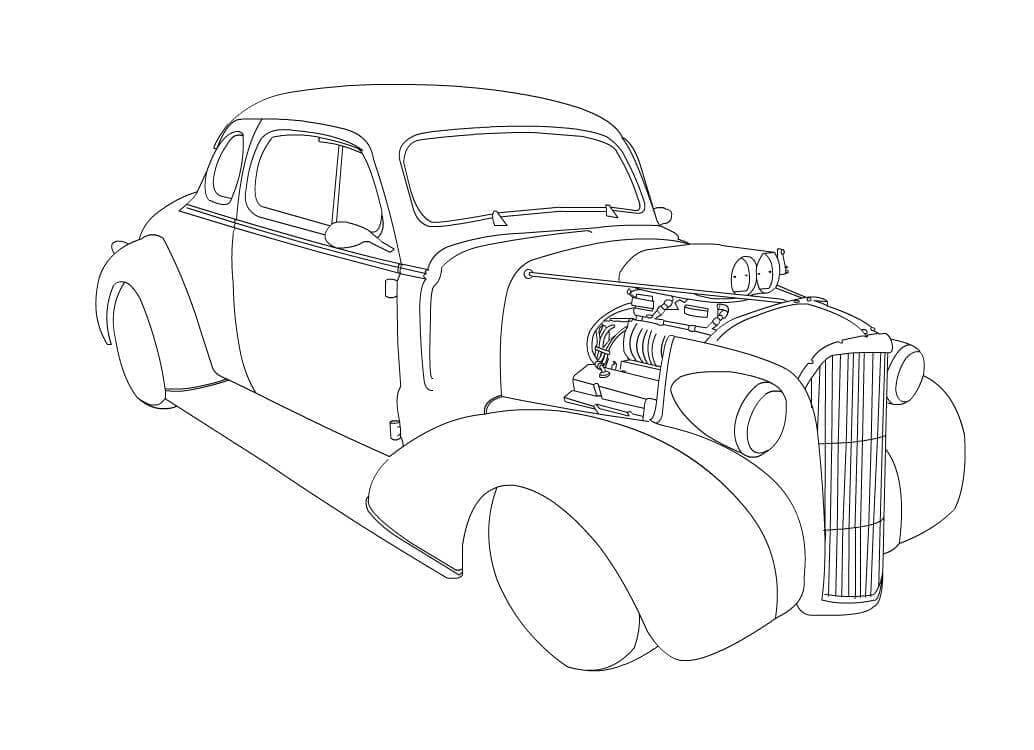 Coloriage Chevrolet Coupe Hot Rod