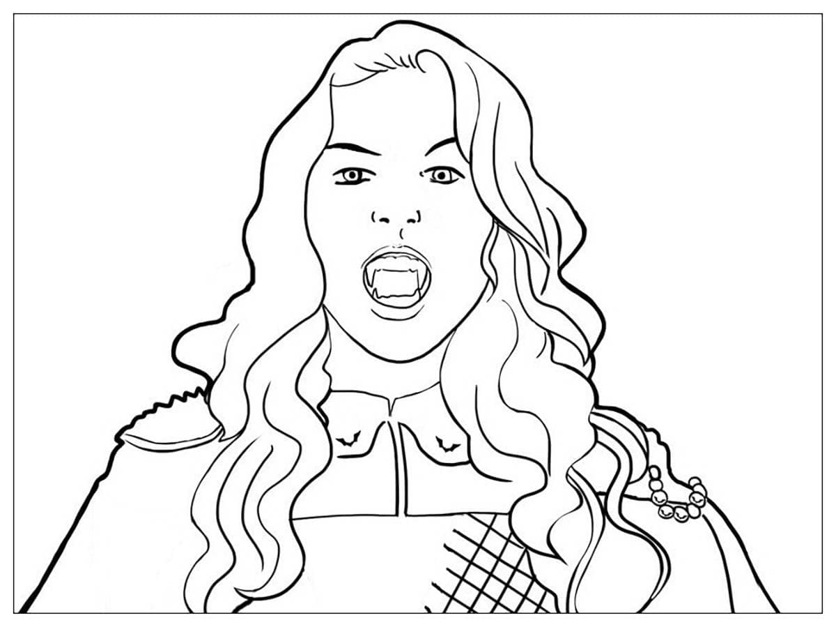 Chica Vampiro Imprimable coloring page