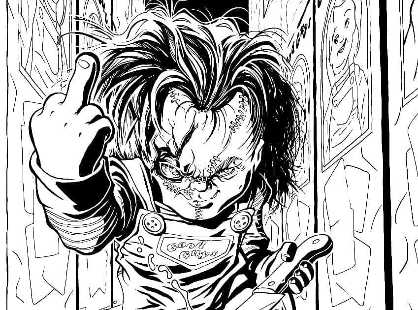 Coloriage Chucky Effrayant